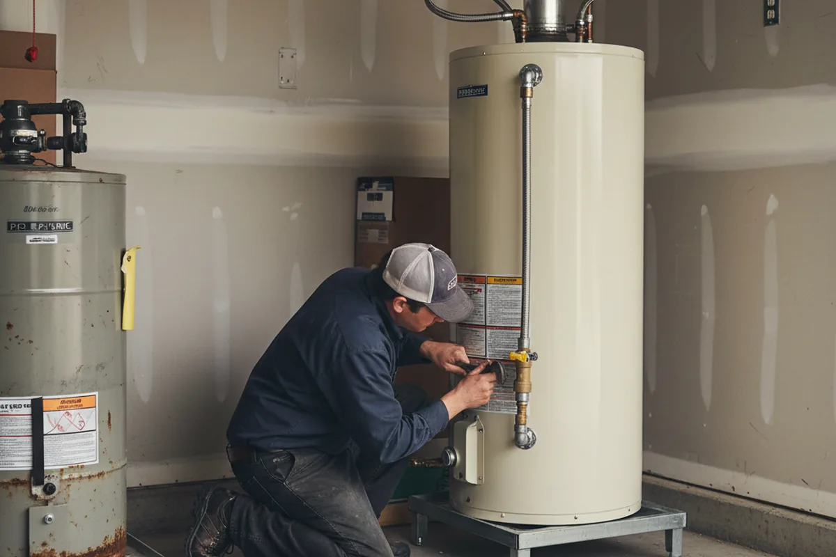 Water heater and shutoff valve replacement in Southport